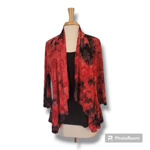 Christopher & Banks Cami and Waterfall Front Blouse. Size Medium